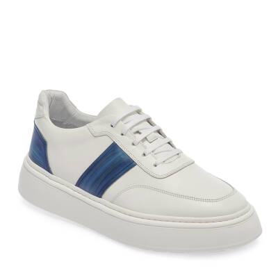  Beyaz Deri Erkek Sneaker - E24I1AY56722-C73 - 1