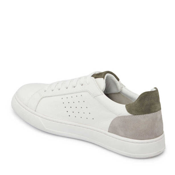 Beyaz Deri Erkek Sneaker - E24I1AY56729-B69 - 2