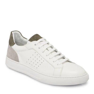  Beyaz Deri Erkek Sneaker - E24I1AY56729-B69 