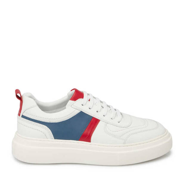 Beyaz Deri Erkek Sneaker - E24I1AY56730-A26 - 3