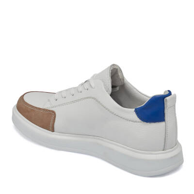  Beyaz Deri Erkek Sneaker - E24I1AY56744-A26 - 2