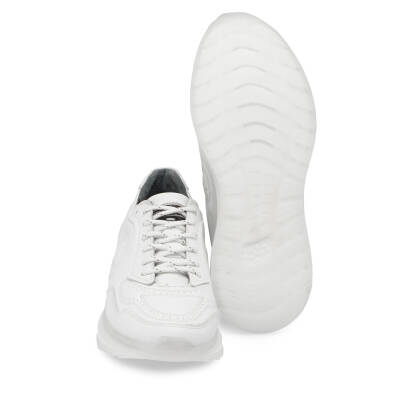  Beyaz Deri Erkek Sneaker - E24I1AY56799-A26 - 4
