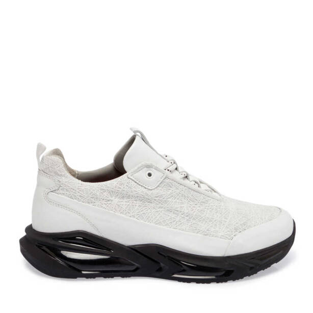 Beyaz Deri Erkek Sneaker - E24I1AY56800-A26 - 3