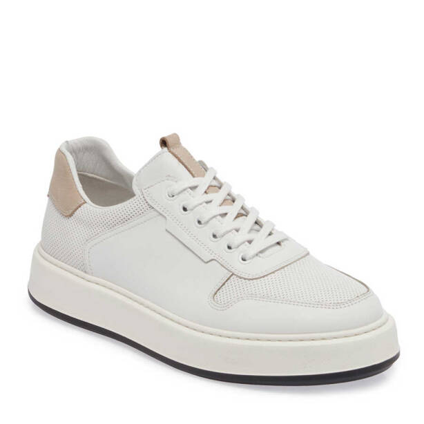 Beyaz Deri Erkek Sneaker - E24I1AY56807-A26 - 1