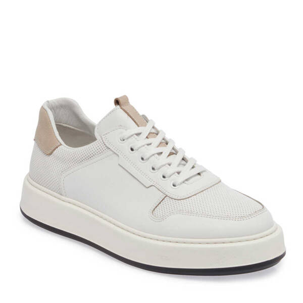 Beyaz Deri Erkek Sneaker - E24I1AY56807-A26 - 1