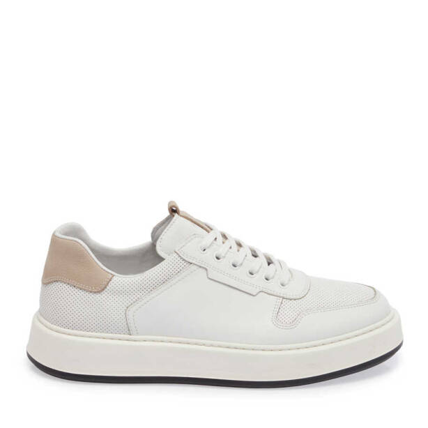 Beyaz Deri Erkek Sneaker - E24I1AY56807-A26 - 3