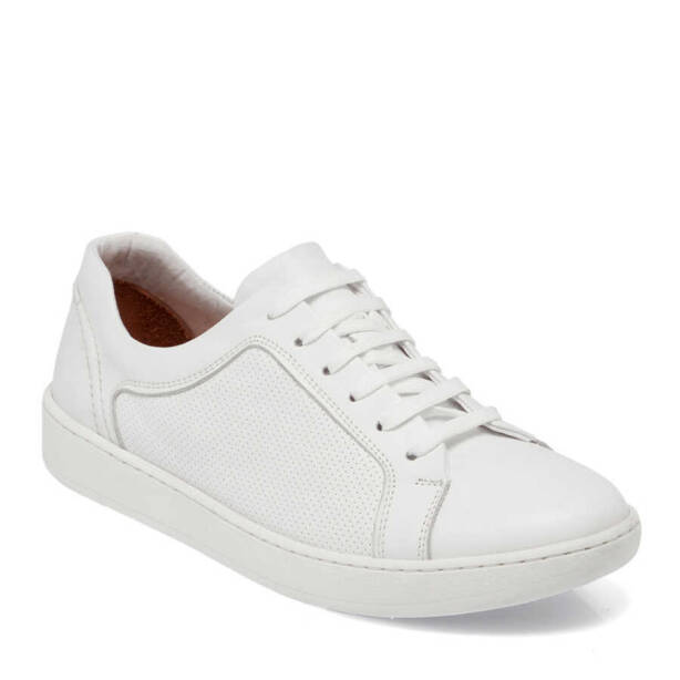 Beyaz Deri Erkek Sneaker - E24I1AY56825-A26 - Tergan