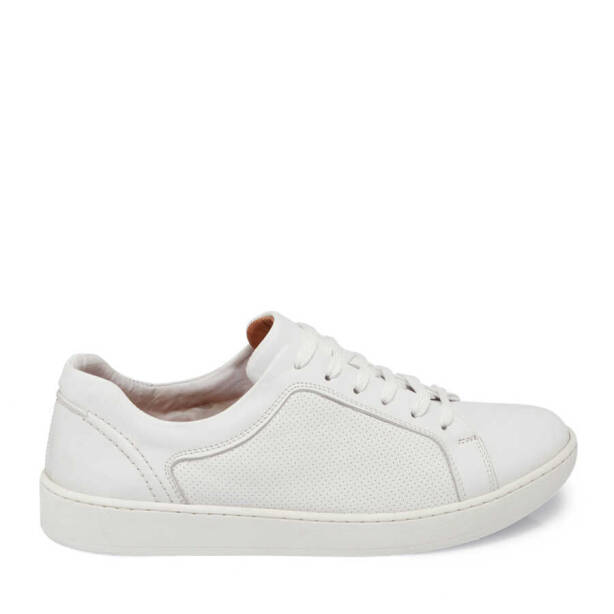 Beyaz Deri Erkek Sneaker - E24I1AY56825-A26 - Tergan