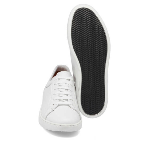 Beyaz Deri Erkek Sneaker - E24I1AY56825-A26 - Tergan