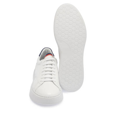  Beyaz Deri Erkek Sneaker - E24I1AY56833-C73 - 4