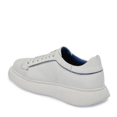  Beyaz Deri Erkek Sneaker - E24I1AY56837-C73 - 2