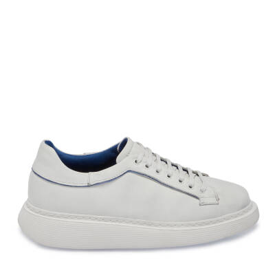  Beyaz Deri Erkek Sneaker - E24I1AY56837-C73 - 3