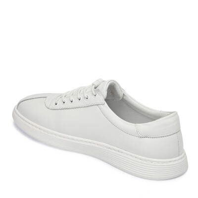  Beyaz Deri Erkek Sneaker - E24I1AY56838-A26 - 2