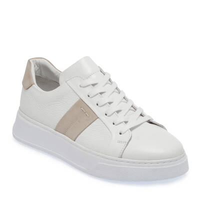 Beyaz Deri Erkek Sneaker - E24I1AY56840-A26 
