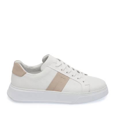  Beyaz Deri Erkek Sneaker - E24I1AY56840-A26 - 3