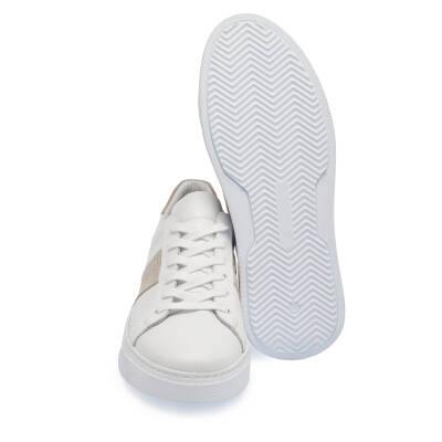  Beyaz Deri Erkek Sneaker - E24I1AY56840-A26 - 4