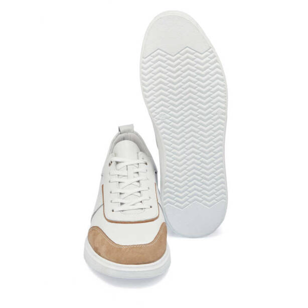 Beyaz Deri Erkek Sneaker - E24I1AY56842-A26 - 4