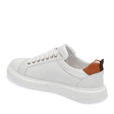  Beyaz Deri Erkek Sneaker - E24I1AY56847-C73 - 2