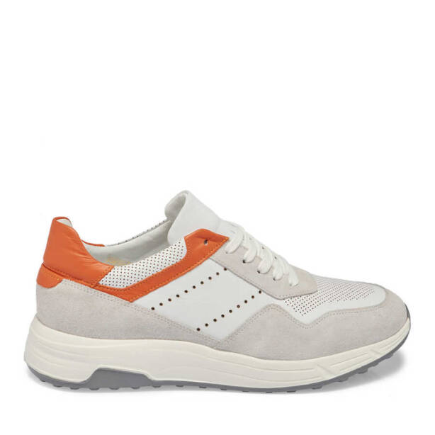 Beyaz Deri Erkek Sneaker - E24I1AY56859-A26 - 3