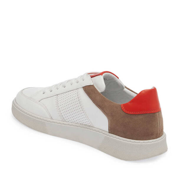 Beyaz Hakiki Deri Erkek Sneaker - E24I1AY56864-C73 - 3