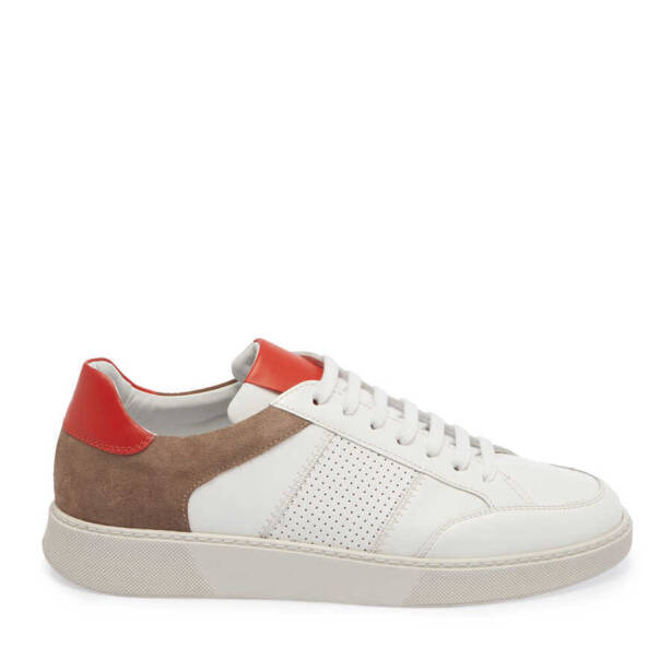 Beyaz Hakiki Deri Erkek Sneaker - E24I1AY56864-C73 - 1
