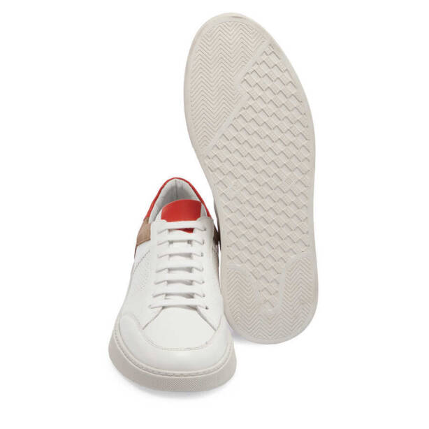 Beyaz Hakiki Deri Erkek Sneaker - E24I1AY56864-C73 - 4