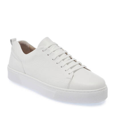 Beyaz Deri Erkek Sneaker - E24I1AY56878-B69 