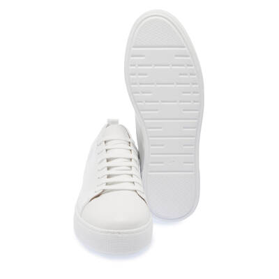  Beyaz Deri Erkek Sneaker - E24I1AY56878-B69 - 4