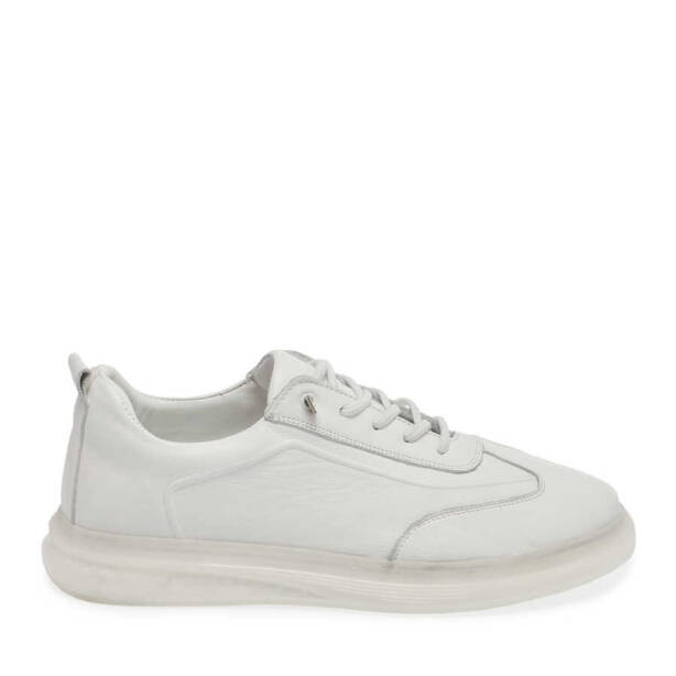Beyaz Deri Erkek Sneaker - E24I1AY56898-C73 - 3