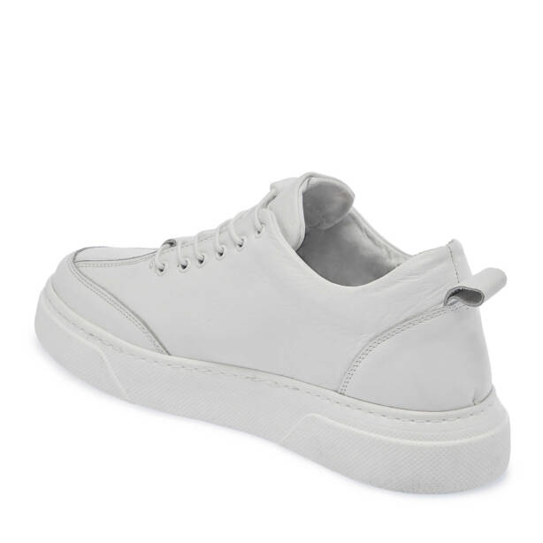 Beyaz Hakiki Deri Erkek Sneaker - E25I1AY57167-A26 - 3