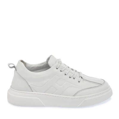Beyaz Deri Erkek Sneaker - E25I1AY57167-A26 - 3