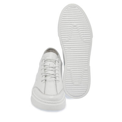 Beyaz Deri Erkek Sneaker - E25I1AY57167-A26 - 4