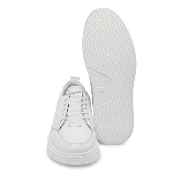 Beyaz Hakiki Deri Erkek Sneaker - E25I1AY57168-A26 - 4