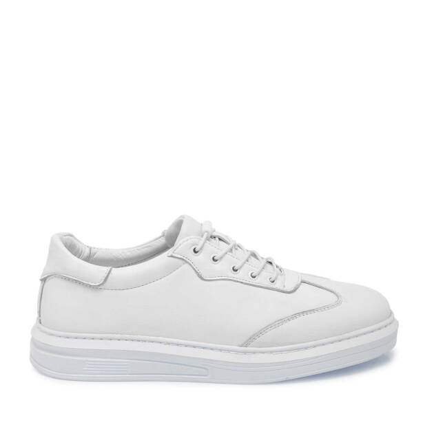 Beyaz Deri Erkek Sneaker - E25I1AY57169-A26 - 3