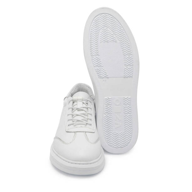 Beyaz Deri Erkek Sneaker - E25I1AY57169-A26 - 4