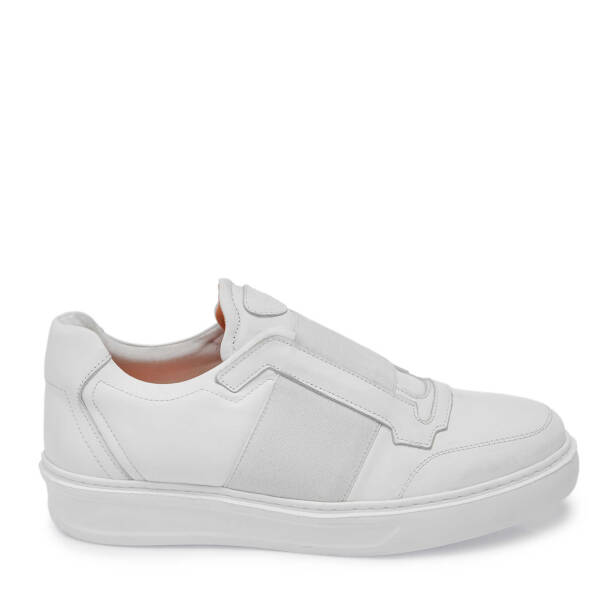 Beyaz Deri Erkek Sneaker - E25I1AY57180-A26 - 3