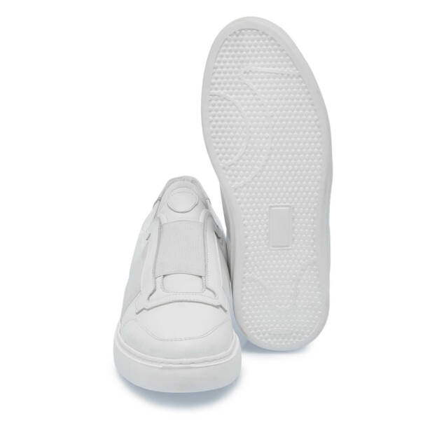 Beyaz Deri Erkek Sneaker - E25I1AY57180-A26 - 4