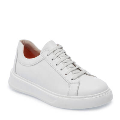 Beyaz Deri Erkek Sneaker - E25I1AY57182-A26 