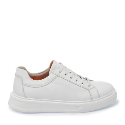 Beyaz Deri Erkek Sneaker - E25I1AY57182-A26 - 3