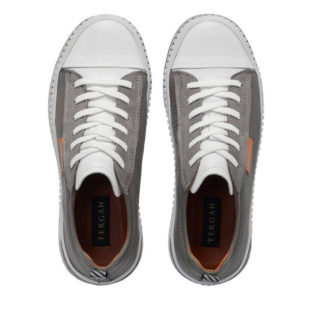 Beyaz Deri Erkek Sneaker - E25I1AY57183-K02 - 5