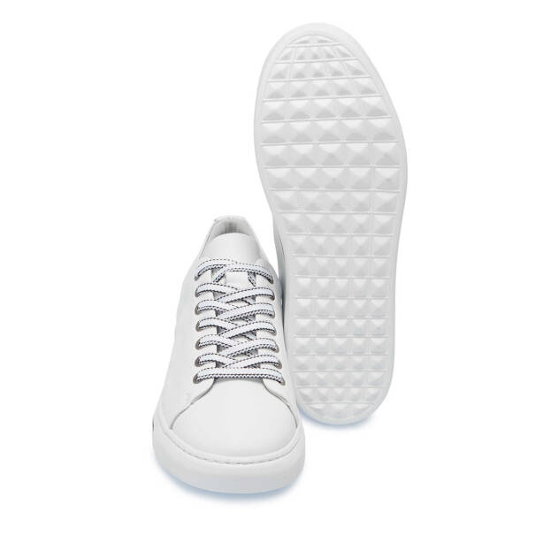 Beyaz Deri Erkek Sneaker - E25I1AY57187-A26 - 4