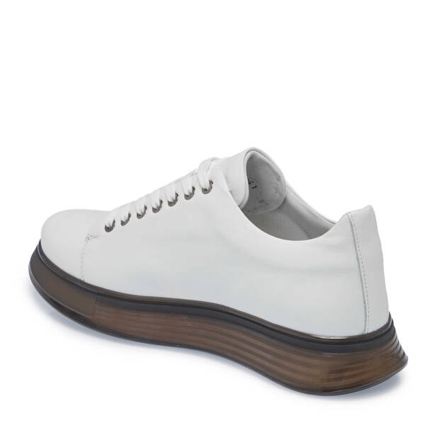 Beyaz Hakiki Deri Erkek Sneaker - E25I1AY57188-A26 - 3