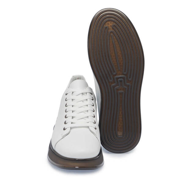 Beyaz Hakiki Deri Erkek Sneaker - E25I1AY57188-A26 - 4