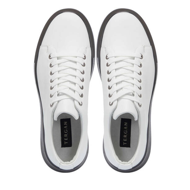 Beyaz Hakiki Deri Erkek Sneaker - E25I1AY57188-A26 - 5