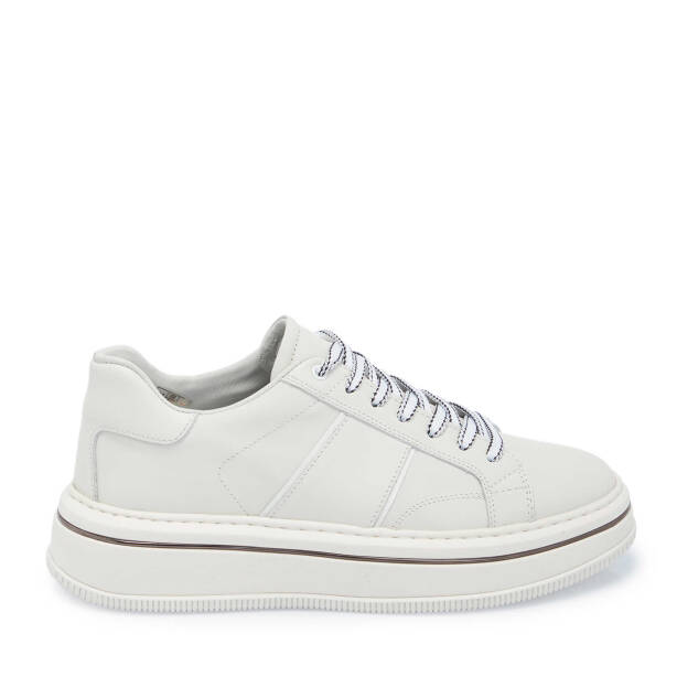Beyaz Hakiki Deri Erkek Sneaker - E25I1AY57190-A26 