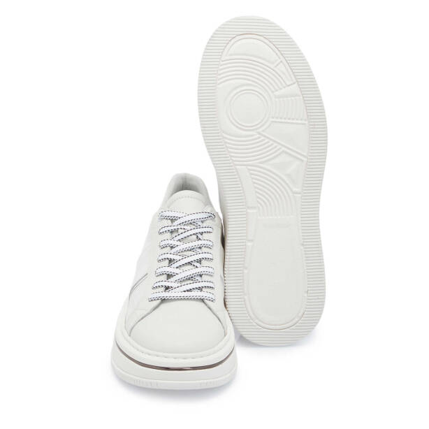 Beyaz Hakiki Deri Erkek Sneaker - E25I1AY57190-A26 - 4