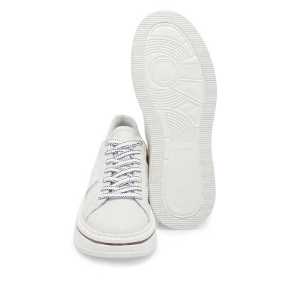 Beyaz Deri Erkek Sneaker - E25I1AY57190-A26 - 4