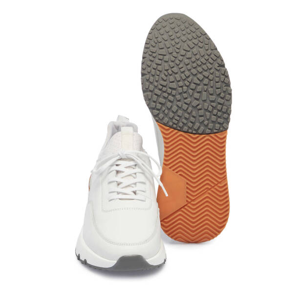 Beyaz Deri Erkek Sneaker - E25I1AY57195-A26 - 4