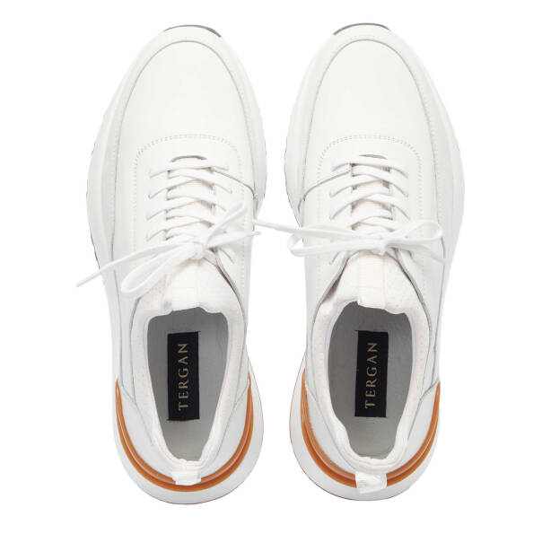 Beyaz Deri Erkek Sneaker - E25I1AY57195-A26 - 5