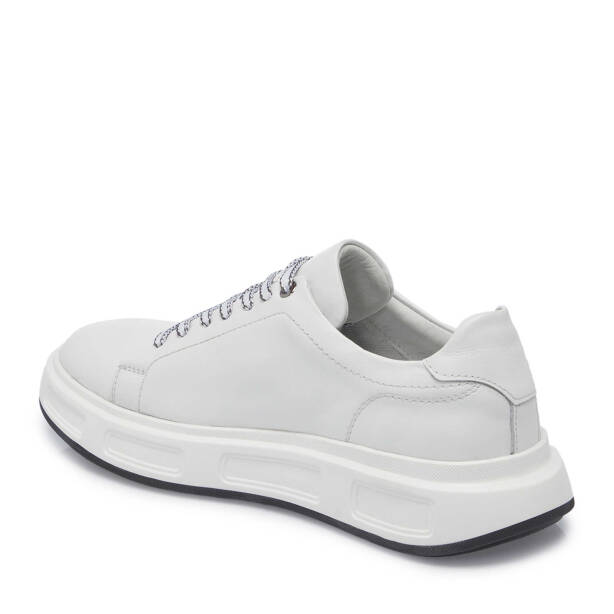 Beyaz Hakiki Deri Erkek Sneaker - E25I1AY57198-A26 - 3